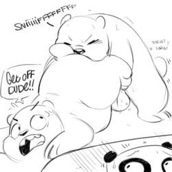 angry ass_sniffing bear duo_focus grizzly_(character) grizzly_bear group ice_bear male mammal polar_bear sniffing unknown_artist we_bare_bears yaoi