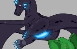 absurd_res alica-sykari anthro apode ass bioluminescence butt_focus draconcopode dragon duo erection female feral glowing hi_res legless looking_back lying male male/female mythological_creature mythological_scalie mythology naga on_side reptile scalie serpentine snake sykari winged_dragon