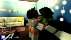 1femboy 1girls 3d artist_request big_breasts black_hair blowjob breasts breasts breasts brown_hair cat_ears cock dick fucking green_body leon_femboy missionary_position penis roblox robloxian sex tagme video yoga_position