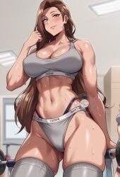 ai_generated big_breasts gym_uniform hamazaki_risa imaizumin-chi_wa_douyara_gal_no_tamariba_ni_natteru_rashii lokokabooster69 sweat sweating sweaty