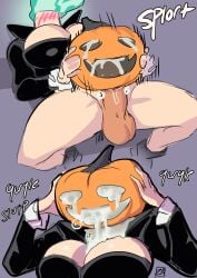 1futa 2024 2d 2d_(artwork) big_breasts bodily_fluids breasts dullahan excessive_cum food food_fetish food_play futa_only futanari genital_fluids genitals halloween humanoid light-skinned_futanari light_skin masturbation onomatopoeia penetration penile penile_masturbation penile_penetration penis pumpkin pumpkin_masturbation solo solo_futanari zestysauce