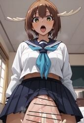 1futa ai_generated balls big_areola big_balls big_breasts big_cock big_penis breasts brown_hair censored clothed clothing cum cumshot dickgirl ejaculating_cum ejaculation foreskin futa_only futanari huge_balls huge_breasts huge_cock huge_testicles intersex large_balls large_breasts large_cock large_penis large_testicles light-skinned_futanari light_skin long_penis masturbation my_deer_friend_nokotan penis school_uniform schoolgirl scrotum shikanoko_noko shikanoko_nokonoko_koshitantan short_hair solo solo_futa testicles veiny_penis yellow_eyes