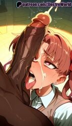 1boy 1girls 2025 ai_generated artist_name cock cum dark-skinned_male dark_skin dick electroworld erection facial female hi_res high_quality high_resolution highres interracial patreon patreon_username penis shirai_kuroko stable_diffusion straight testicles tile_floor tiles to_aru_kagaku_no_railgun to_aru_majutsu_no_index tongue tongue_out twintails watermark