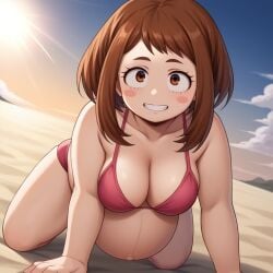 ai_generated big_belly big_breasts bikini bra breasts cleavage lingerie my_hero_academia ochako_uraraka panties pregnancy pregnant pregnant_belly ready_to_pop underwear