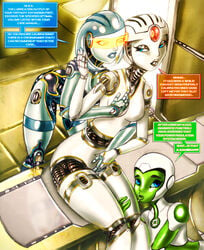 2013 3robots alien ass aya_(green_lantern) breasts crossover dc dc_comics edi female green_lantern green_lantern_(series) group group_sex gynoid liquidmark liquidmark_(artist) mass_effect mass_effect_3 open_mouth oral orange-tinted_eyewear pussy robot_girl sex silica_(starchaser:_the_legend_of_orin) starchaser:_the_legend_of_orin threesome tinted_eyewear tongue visor yuri