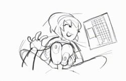 animated anon big_breasts breast_grab breasts_out cock homestuck lewdmcgill ms_paint_adventures paizuri paizuri_lead_by_female penis_out rose_lalonde shaking tagme titjob white_background white_skin