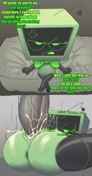 angry angry_expression angry_face bed bowtie cum cum_inside cum_overflow dandy's_world detailed_background female female_penetrated human human_on_anthro human_on_toon human_penetrating humanoid_penis looking_at_viewer mating_press monkiebrained overflowing_cum penetration penis punishedtooner pussy questionable_consent rape roblox size_difference smaller_female text toon_x_human toonophilia vaginal_penetration vee_(dandy's_world)