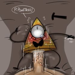 2016 bed bill_cipher blush cum cum_in_ass cum_inside dialogue disney disney_channel duo fist-meh-daddy gay gravity_falls hi_res human inanimate lying male male_only mammal penetration penis sex smooth_skin stickfigure sweat text yaoi