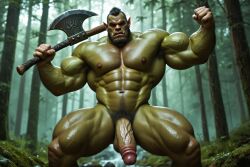 ai_generated ass axe bara bara_tits big_ass big_butt big_muscles big_pecs big_penis bubble_butt completely_naked completely_naked_male completely_nude completely_nude_male enormous_ass enormous_butt fat_ass fat_butt forest gay gigantic_ass gigantic_butt glistening glistening_body glistening_skin greataxe green_body green_skin huge_ass huge_butt huge_cock huge_muscles humanoid large_ass large_butt large_muscles large_pecs large_penis male male_only massive_ass massive_butt monster_cock muscles muscular muscular_anthro muscular_arms muscular_ass muscular_back muscular_legs muscular_male muscular_thighs naked naked_male nature nature_background nonhuman nude nude_male orc orc_male outdoors penis shiny_ass shiny_body shiny_skin solo_male thick_ass thick_butt thick_thighs tusks veiny_muscles zodoai