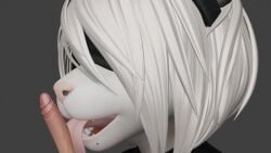 3d animated anthro clothed_female_nude_male female furry kissing_penis male male/female mayosplash_(modeler) nier nier:_automata no_sound oral penis sagestaff small_penis tagme tiny_penis video yorha_2b yorha_2b_(mayosplash)