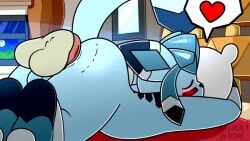 16:9 anal anal_sex animal_genitalia animal_penis animated anus ass ass_up audible_ejaculation backsack balls balls_touching bed bedroom bedroom_sex blue_body blue_fur blush bodily_fluids body_part_in_ass bouncing_balls bouncing_butt bouncing_penis bound canid canine canine_genitalia canine_penis cum cum_from_ass cum_in_ass cum_inside cum_on_balls disembodied_penis duo eeveelution ejaculation erection faceless_character faceless_male femboy feral feral_penetrated feral_penetrating firry from_behind_position fur furniture gay generation_4_pokemon genital_fluids genitals glaceon heart_symbol hi_res hideki_moshi hug hugging_object hugging_pillow kaicholeaf knot leafeon leaking_cum lying male male/male male_feral male_on_feral male_penetrated male_penetrating male_penetrating_feral male_penetrating_male mammal moon night nintendo nude offscreen_character on_bed open_mouth penetration penile penile_penetration penis penis_in_ass pillow pokemon pokemon_(species) sex short_playtime simple_background solo_focus sound tagme video widescreen