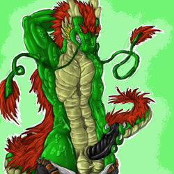 1boy anthro balls belt claws clothing dragon eastern eastern_dragon erection green_background green_body grin hair horn looking_at_viewer male male_only masturbation muscular nude oriental pants pecs penile_masturbation penis pinup pose razeros red_hair ridged_penis sharp_teeth simple_background solo teeth undressing unknown_artist