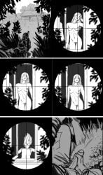 blonde_female blonde_hair breasts carl_(artist) cum death erect_penis female_death gunshot_wound guro male_pov masturbation murder nude_female pubic_hair sniper_rifle sniper_scope straight