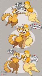 isabelle (animal crossing) from aggressive retsuko by tibbs