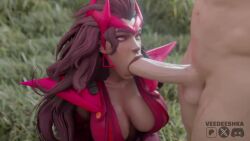 1boy 1girls 3d 3d_(artwork) 3d_animation animated balls blowjob breasts epic_games erection eyes_rolling_back female female_humiliation fortnite fortnite:_battle_royale long_video longer_than_one_minute male marvel marvel_comics marvel_rivals penis scarlet_witch scarlet_witch_(fortnite) scarlet_witch_(marvel_rivals) sound sucking_penis tagme tiara veedeeshka video wanda_maximoff