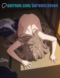 1girls 2025 2d ai ai_generated all_fours anime anime_style bowing bowing_before_viewer bowing_down brown_hair completely_naked completely_naked_female completely_nude completely_nude_female dogeza female female_focus female_only frieren_beyond_journey's_end hands_on_floor hands_on_ground head_against_ground head_down light-skinned_female light_skin long_hair naked nude on_floor sense_(sousou_no_frieren) seramic_seven solo solo_female solo_focus sousou_no_frieren submissive submissive_female surrendering trembling
