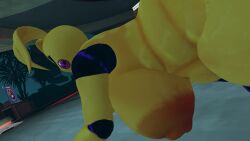 3d breasts chubby chubby_anthro chubby_female curvy dommy_mommy fat_ass five_nights_at_freddy's fnaf fnia massive_ass massive_breasts milf original peace_sign sloppy_lard_stuffer solo tits_bigger_than_head tits_out tounge_out tounge_purple toy_chica_(fnaf) toy_chica_(justminkov) truemuffin white_eyes wobbling_ass wobbling_belly yellow_body