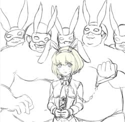 6boys bunny_ears chains collar femboy gangbang imminent_rape leash lio_fotia male promare 1femboy nervous imminent_gangbang blonde_hair size_difference humiliation ugly_bastard femboysub imminent_sex sweat sweatdrop nervous_sweat nervous_face nervous_expression scared bob_cut short_hair feminine_male slim_waist slim slim_male petite petite_body petite_male gay yaoi leash_and_collar fake_animal_ears partially_colored androgynous twink submissive submissive_male