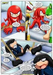 anthro ass bbmbbf bondage bound clothing comic doctor_finitevus drugs echidna forced group hi_res knuckles_the_echidna male male_only mammal mobius_unleashed monotreme palcomix penis scourge_the_hedgehog sonic_(series) spectre_the_echidna yaoi