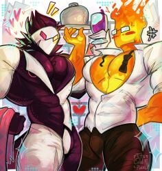 grillby from deltarune by its coldpizzart