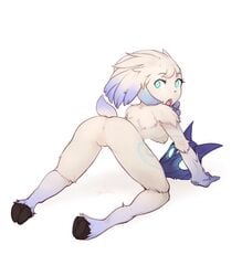 2015 34no404 all_fours anthro anus ass blue_eyes breasts caprine cum cum_drip cum_in_pussy cum_inside digitigrade dripping female fur furry highres hooves kindred lamb_(league_of_legends) league_of_legends long_ears long_hair looking_at_viewer looking_back mammal mask nude open_mouth pussy riot_games sheep simple_background solo spirit tongue white_background white_fur white_hair