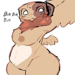 acne armpits arms_behind_back arms_behind_head bad_source big_ass big_breasts blush chicken_girl chubby dandy&#039;s_world dandy&#039;s_world_au feathers heart_symbol holy_shit inanimate inanimate_animate no_tail self_upload shelly_(dandy&#039;s_world) smiling_at_viewer submissive_anthro submissive_female tufted_fur waiting_for_sex wings wip