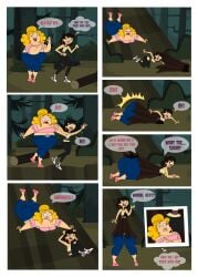 log pennsatucky sky_(tdi) stuck_in_object stuck_together sugar_(tdi) total_drama:_pahkitew_island total_drama_island