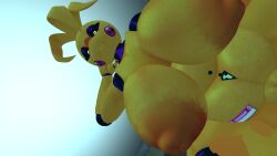 3d breasts chubby chubby_anthro chubby_female curvy dommy_mommy fat_ass five_nights_at_freddy's fnaf fnia massive_ass massive_breasts milf original peace_sign sloppy_lard_stuffer solo tits_bigger_than_head tits_out tounge_out tounge_purple toy_chica_(fnaf) toy_chica_(justminkov) truemuffin white_eyes wobbling_ass wobbling_belly yellow_body