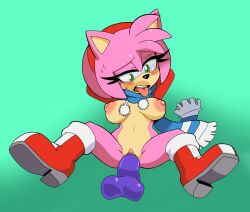 amy rose from sega by leatherruffian
