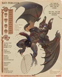 5_fingers abs anthro balls bat bat_ears bat_wings biceps big_balls big_penis black_balls black_body black_fur black_genitals black_penis blue_eyes bodily_fluids casual_nudity charactersheet cybernetic_arm cybernetic_limb cybernetics digital_media_(artwork) dnd5e dungeons_and_dragons english_text erection feet fingers flaccid flying foreskin fur genital_fluids genitals glowing glowing_eyes grill hasbro hotsatyr huge_balls huge_cock humanoid_genitalia humanoid_penis key long_penis looking_at_viewer machine male male/male mammal melee_weapon membrane_(anatomy) membranous_wings muscular muscular_anthro muscular_male mythological_creature mythology nipples nude pecs penile penis pepper_shaker rogue simple_background smile snout solo teeth text tight_balls tusks weapon wings wizards_of_the_coast