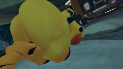 3d breasts chubby chubby_anthro chubby_female curvy dommy_mommy fat_ass five_nights_at_freddy's fnaf fnia massive_ass massive_breasts milf original peace_sign sloppy_lard_stuffer solo tits_bigger_than_head tits_out tounge_out tounge_purple toy_chica_(fnaf) toy_chica_(justminkov) truemuffin white_eyes wobbling_ass wobbling_belly yellow_body