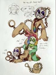 chubby clock dandy's_world dandy_(dandy's_world) dyle_(dandy's_world) flower flower_nipples gay gay_sex gentle_sex lilsun penis pulling_hair twink
