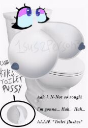 anime_eyes big_breasts blue_nipples breasts cum cum_in_pussy cumming female_orgasm flush flushing flushing_toilet huge_breasts orgasm personification toilet toilet_seat what why
