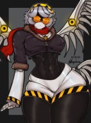 1girls 2d abs ass baphoavi big_ass big_breasts big_thighs breasts cleavage drone female female_only gigantic_ass gigantic_thighs huge_ass huge_breasts huge_thighs large_breasts looking_at_viewer murder_drones robot robot_girl shiny shiny_ass shiny_breasts short_hair silver_hair tail thick_thighs thigh_highs thighs v_(murder_drones) yellow_eyes
