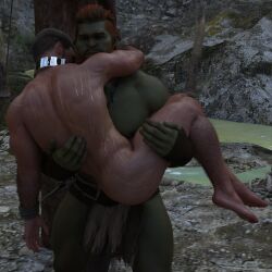 1human 1orc 2boys 3d 3d_model abused abused_male aftercare broken_rape_victim collared enslaved exhausted exhausted_male green_body green_skin human_slave human_victim interspecies male masculine_slave oc orc orc_male original_character original_characters outdoor_nudity outdoors protecting protection protective protector rape_victim rescue rescued saving_life savior sweaty_body wereorc_(artist)