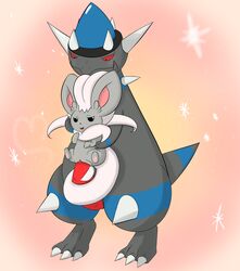 cinccino duo female hi_res larger_male male nintendo penetration pokemon pokemon_mystery_dungeon rampardos red_eyes size_difference smaller_female spikes straight vaginal_penetration video_games yumei