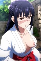 ai_generated black_hair embarrassed jujutsu_kaisen shy stable_diffusion utahime_iori