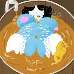 accipitrid accipitriform adult_(lore) anthro areola avian bathtub beak big_areola big_breasts big_nipples bird blush breasts breasts_in_front_of_face candy caramel_(food) dessert detailed detailed_feathers detailed_fur eagle eris_(legends_of_chima) eyelashes fart fart_bubbles fart_fetish feathers feet female fluffy food food_between_breasts food_fetish food_in_pussy food_insertion food_play foot_fetish foot_focus front_view fupa fur hi_res improvised_sex_toy large_fupa legends_of_chima long_eyelashes looking_at_viewer navel nipples overweight painted_background painting_(artwork) partially_submerged penetration pregnant presenting puffy_nipples raised_leg scales slime solo spread_legs spreading swollen swollen_feet talons toes traditional_media_(artwork) vaginal_penetration vaginal_penetration veiled_lioness