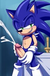 ai_generated anthro cum cumming cumshot ejaculation erect_penis erection furry gay gay_male gay_sex naughty_face projectai23 sega smile sonic_(series) sonic_the_hedgehog sonic_the_hedgehog_(series) stable_diffusion standing