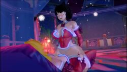 1futa 1girls 3d animated ass black_hair blake_belladonna blonde_hair blush bouncing_ass canon_couple cat_ears clothed_sex clothing creampie cum cum_in_pussy cum_inside cum_overflow fat_ass female futa_on_female futanari girl_on_top implied_futanari kissing kissing_while_penetrated large_breasts light-skinned_female no_sound rwby sex stockings stormstriker tagme teenage_girl teenager vaginal_penetration video yang_xiao_long