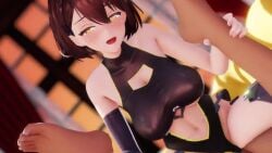 3d animated azur_lane baltimore_(azur_lane) big_breasts blush bouncing_breasts breasts brown_hair brunette cum cumming ejaculation gentle_femdom grinding huge_breasts mmd mp4 pov reverse_cowgirl_position rindoummd short_hair sound spread_legs tagme video yellow_eyes