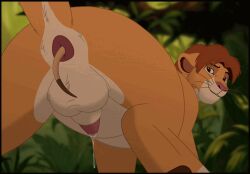 anal anal_vore animated balls bodily_fluids disney duo erection felid feral feral_pred fur genital_fluids genitals herpestid kaion larger_young lion male male/male mammal meerkat pantherine penis simba_(the_lion_king) the_lion_king timon vore young