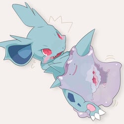 2016 blush ditto duo female feral interspecies konzaburou kzr nidorina nintendo pokemon pokemon_(species) pussy solo_focus video_games