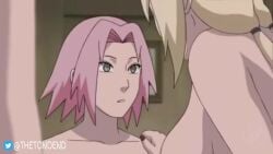 animated ino_yamanaka naruto sakura_haruno shizune shorter_than_one_minute tagme tsunade video