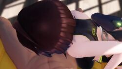 3d animated azur_lane baltimore_(azur_lane) blowjob braid brunette cum_in_mouth erection fellatio handjob licking licking_penis looking_at_viewer mmd mp4 penis rindoummd sound sucking sucking_penis tongue video yellow_eyes