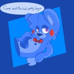 blue blue_fur bonbon_(fnaf) bow bowtie five_nights_at_freddy's five_nights_at_freddy's:_sister_location fnaf male male_only pink_eyes puppet_bonnie_(fnafsl) rabbit tentacle tentacle_dick