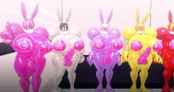 3d 3d_(artwork) balls bunny_girl claws drone fate_(series) futa_only futanari group huge_breasts huge_cock jeanne_alter jeanne_d'arc_(fate) latex mash_kyrielight mordred_(fate) next_yucoru_s nipples pink_penis shiny_skin standing whiskers