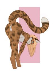 anthro anus areola ass bent_over breasts feline female half-closed_eyes hi_res lavenderpandy leopard looking_at_viewer mammal nipples nude pussy simple_background smile solo theblackrook