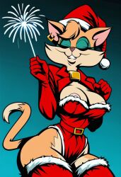 ai_generated catgirl christmas fantomcat female female_only furry furry_only tabitha_wildcat xmas