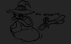 .dotase big_ass big_breasts bubble_butt dark_grey_background doodle evadare fem_jacko incredibox jack-o'-lantern meme_reference pumpkin refrencing_user sticking_out_tongue